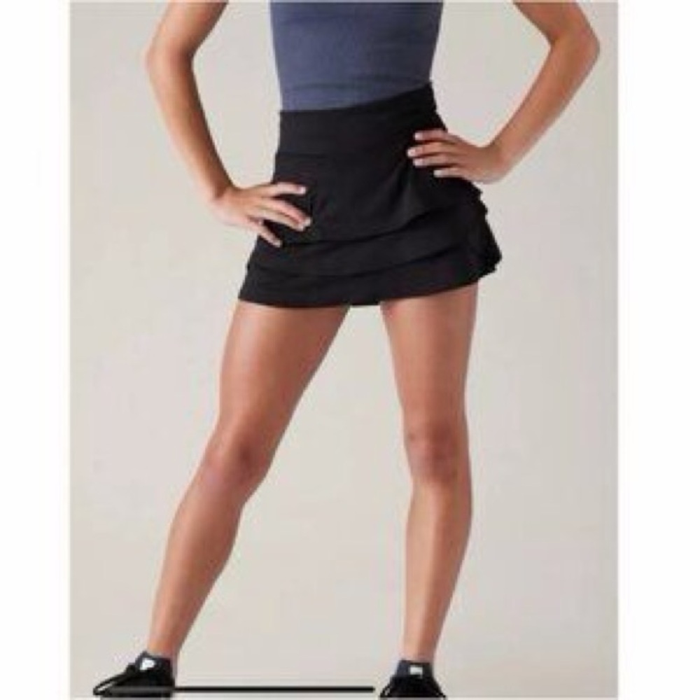Athleta Black Tiered Active Skort